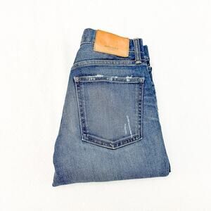Moussy Vintage Medium Wash Raw Hem Denim Skinny Jeans 025EAC12-1170 Size 25